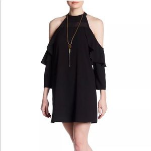 NEW 19 Cooper // Ruffle Cold-Shoulder Shift Dress